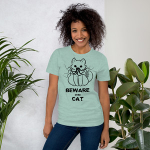 Beware of the Cat: Unisex t-shirt Clothing beware of the cat