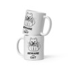 Beware of the Cat: White glossy mug
