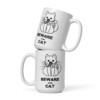 Beware of the Cat: White glossy mug - Image 2