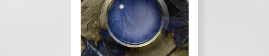 Blue Orb: Print With Margin Prints blue orb