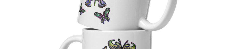 Butterflies 3: White glossy mug Mugs butterflies 3
