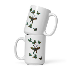 Buterflies 2: White glossy mug Mugs butterflies 2