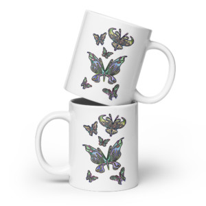 Butterflies 3: White glossy mug Mugs butterflies 3