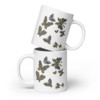 Butterflies 4: White glossy mug - Image 3