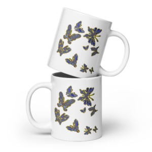 Butterflies 4: White glossy mug Mugs butterflies 4