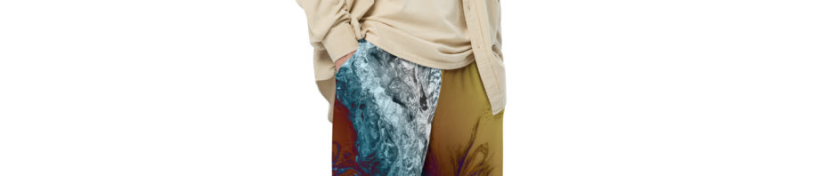 Cold Smoke: All-over print unisex wide-leg pants Clothing cold smoke