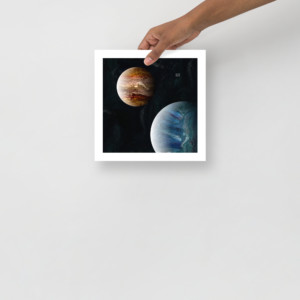 Companion Planets: Print With Margin Prints companion planets