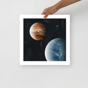 Companion Planets: Print With Margin Prints companion planets