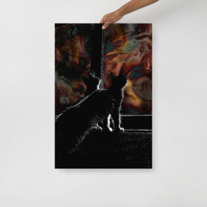 Cats Looking at Space: Print Prints cats looking at space