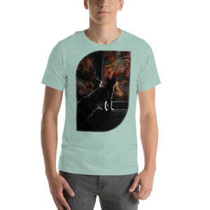 Cats Looking at Space: Unisex t-shirt Clothing cats looking at space
