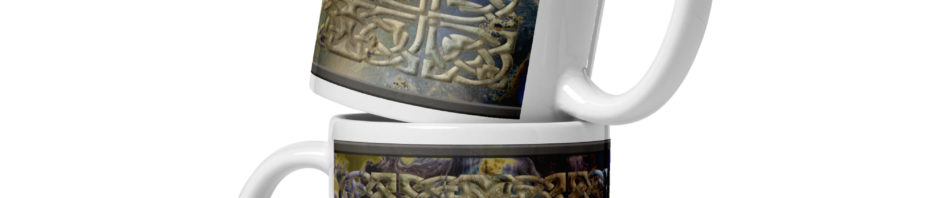 Celtic Inlay: White glossy mug Mugs celtic inlay