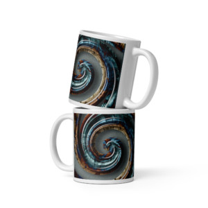 Curling Glass 1: White glossy mug Mugs curling glass 1