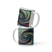 Curling Glass 5: White glossy mug