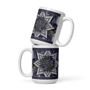 Crystal Flower: White glossy mug Mugs crystal flower