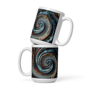 Curling Glass 1: White glossy mug Mugs curling glass 1
