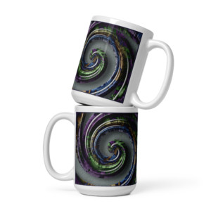 Curling Glass 3: White glossy mug Mugs curling glass 3
