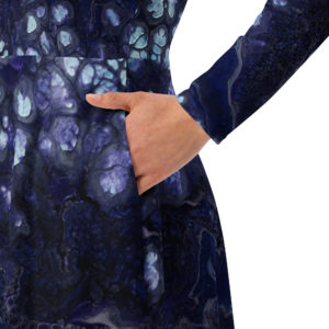 Encroaching Winter: All-over print long sleeve midi dress Clothing encroaching winter