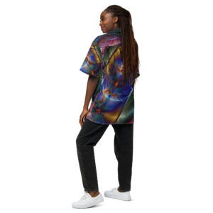 Dancing Rainbow: Unisex button shirt Button-Up Shirts dancing rainbow