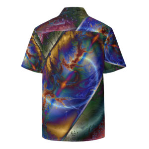 Dancing Rainbow: Unisex button shirt Button-Up Shirts dancing rainbow