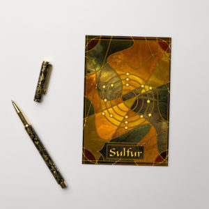 Element 16 – Sulfur: Standard Postcard Prints element 16 sulfur