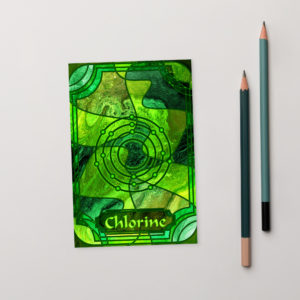 Element 17 – Chlorine: Standard Postcard Prints element 17 chlorine