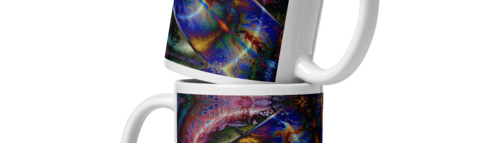 Dancing Rainbow: White glossy mug Mugs dancing rainbow