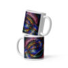Dancing Rainbow: White glossy mug