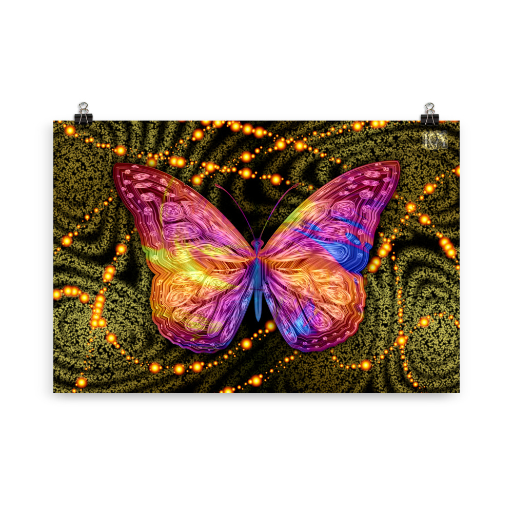 Psychedelic Butterfly: Print Prints psychedelic butterfly Psychedelic Butterfly: Print - Image 3