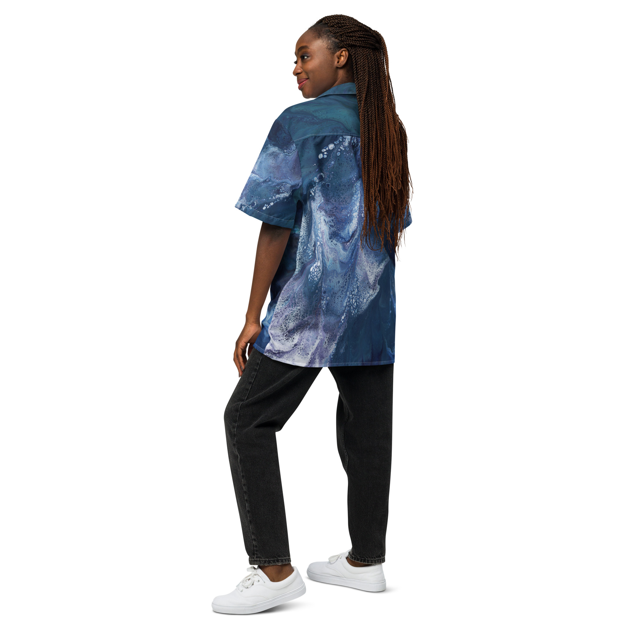 Waterfall Pool: Unisex button shirt Button-Up Shirts waterfall pool Waterfall Pool: Unisex button shirt - Image 4