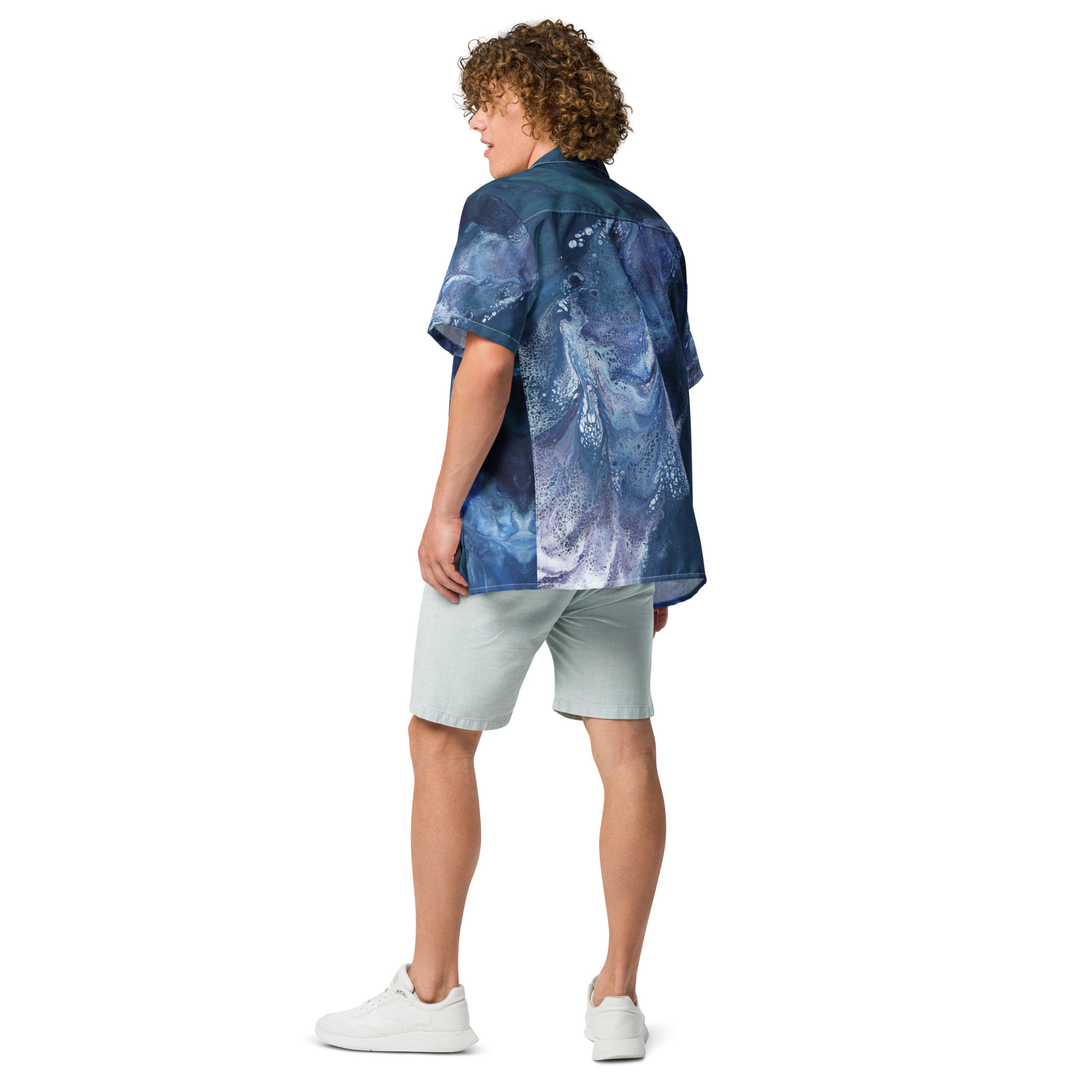 Waterfall Pool: Unisex button shirt Button-Up Shirts waterfall pool Waterfall Pool: Unisex button shirt - Image 7