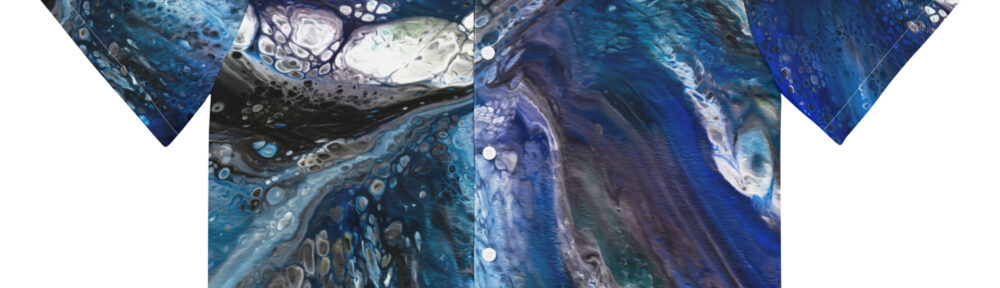 Ocean Wave: Unisex button shirt Button-Up Shirts ocean wave