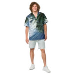 Waves on the Shore: Unisex button shirt