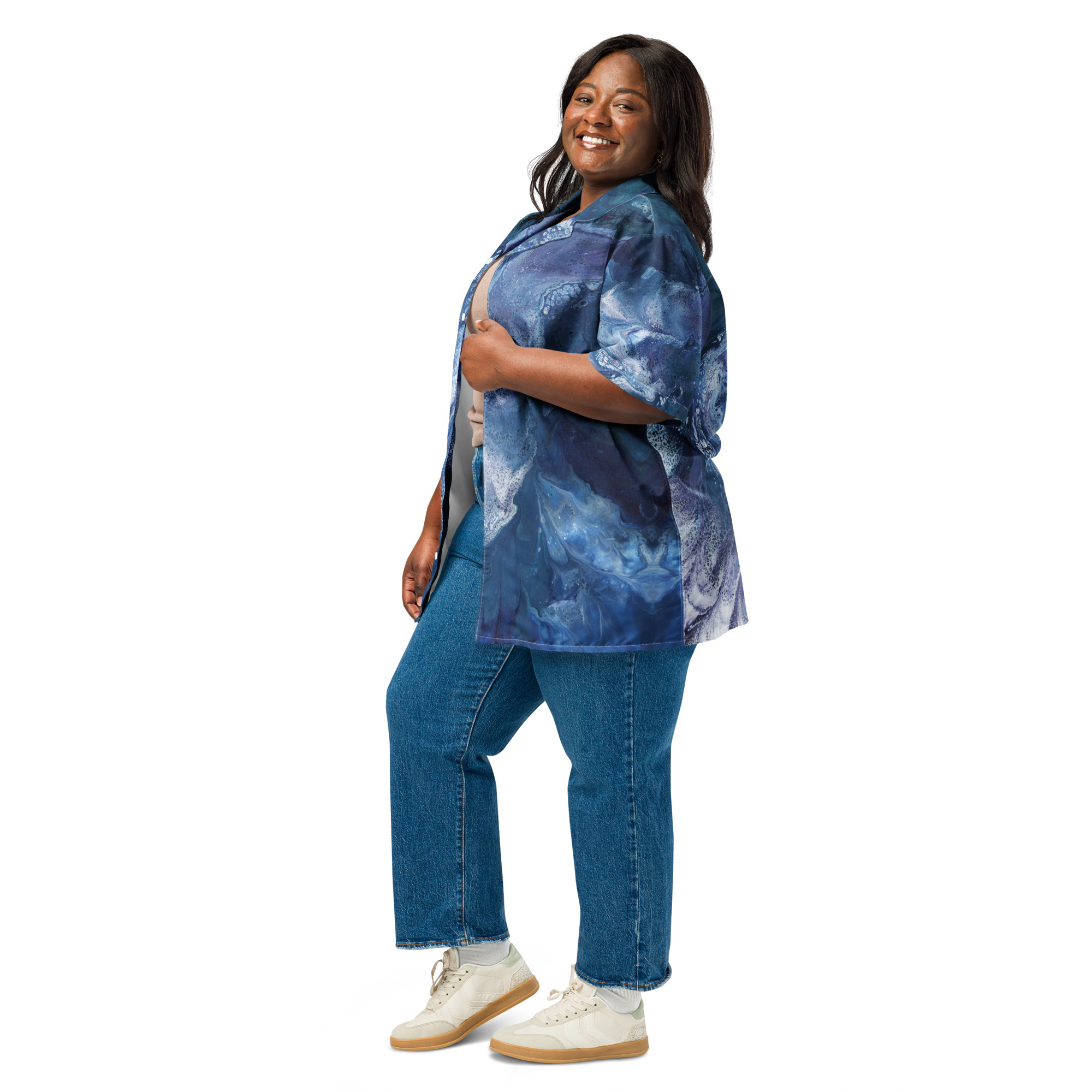 Waterfall Pool: Unisex button shirt Button-Up Shirts waterfall pool Waterfall Pool: Unisex button shirt - Image 2