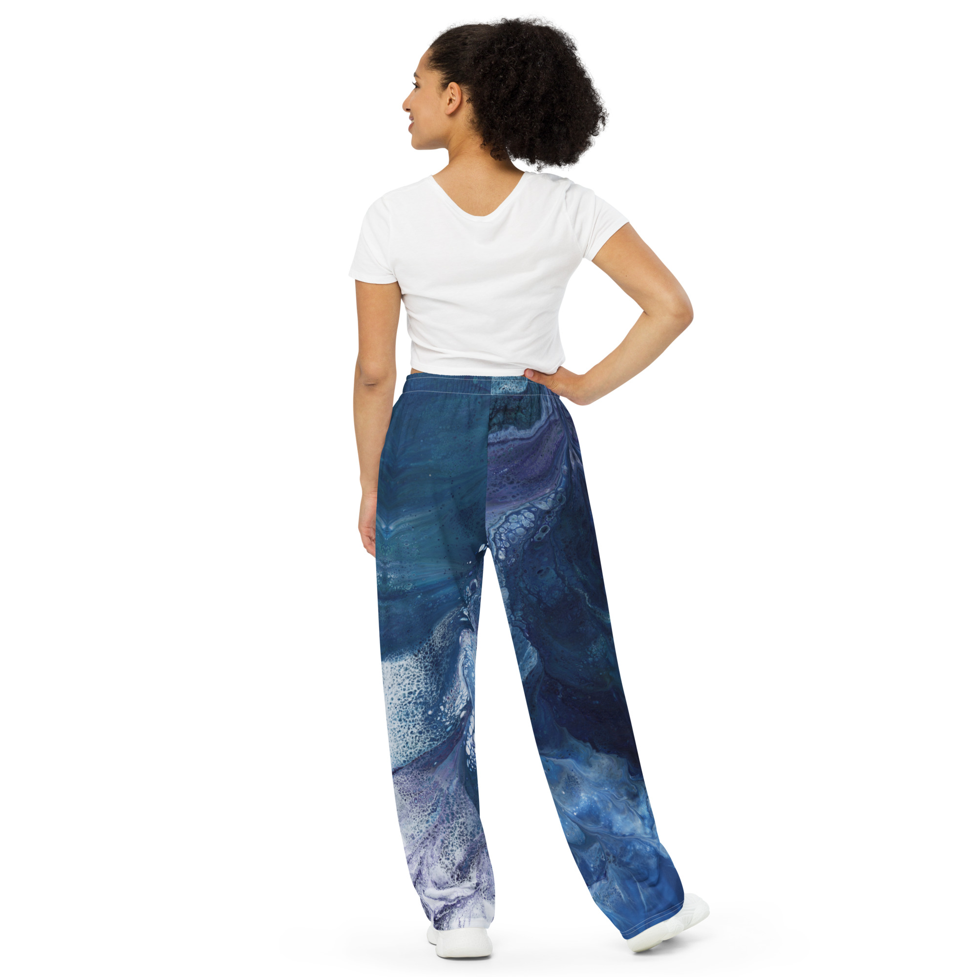 Waterfall Pool: All-over print unisex wide-leg pants Clothing waterfall pool Waterfall Pool: All-over print unisex wide-leg pants - Image 6