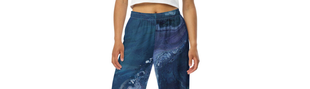 Waterfall Pool: All-over print unisex wide-leg pants Clothing waterfall pool