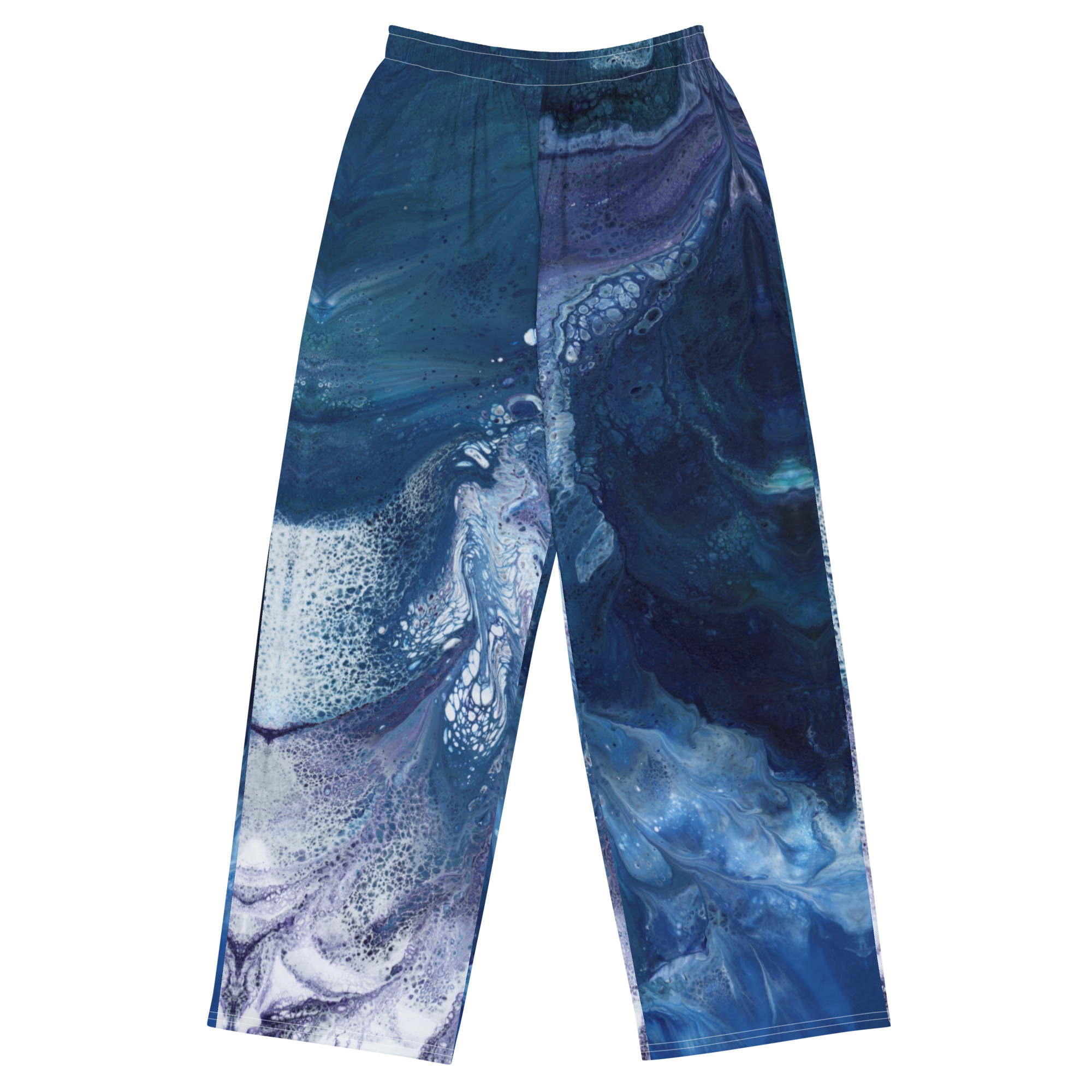 Waterfall Pool: All-over print unisex wide-leg pants Clothing waterfall pool Waterfall Pool: All-over print unisex wide-leg pants - Image 3