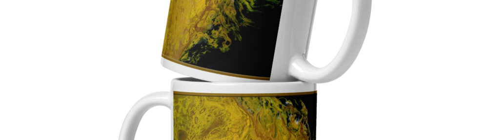 River of Gold: White glossy mug Mugs river of gold