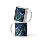 Roadrunner in a Field of Toadstools: White glossy mug Mugs roadrunner in a field of toadstools Roadrunner in a Field of Toadstools: White glossy mug