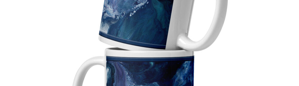 Waterfall Pool: White glossy mug Mugs waterfall pool