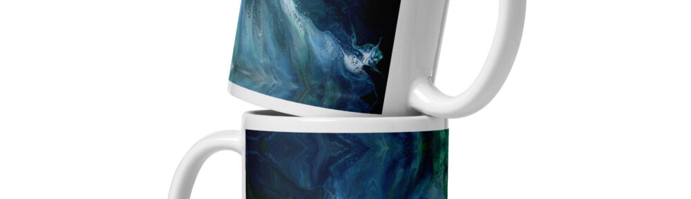 Wave Over Sandbank: White glossy mug Mugs wave over sandbank