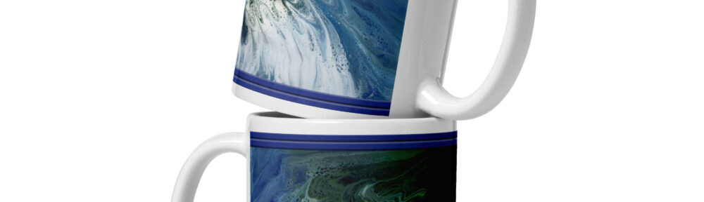 Waves on the Shore: White glossy mug Mugs waves on the shore