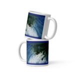 Waves on the Shore: White glossy mug
